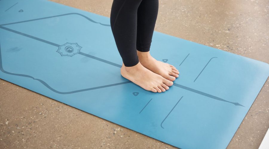 Yoga mat for the beginning of a effective behavior