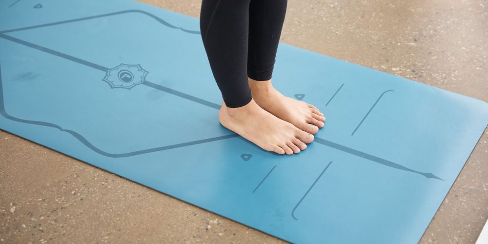 Yoga mat for the beginning of a effective behavior